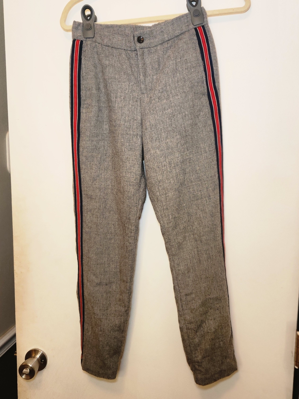 Janie and Jack Gray Jogger Dress Pant with Side Stripes Wool Blend Boy's 12